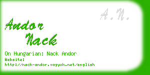 andor nack business card